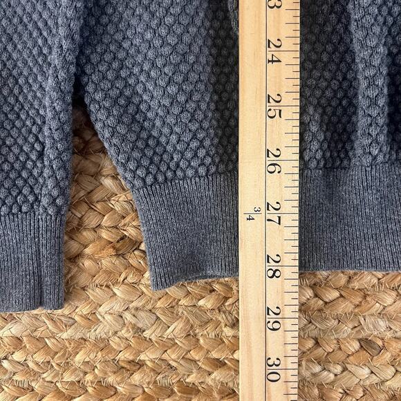 Massimo Dutti Men’s Gray Zip Up Sweater XL Cashmere Cotton Designer Knit Jacket - Picture 11 of 12